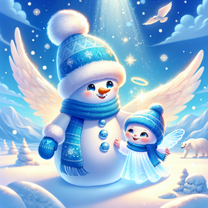 Bluey and Angella's Frosty Encounter