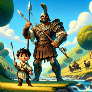 Cover of David and Goliath: A Tiny Hero's Brave Big Fight