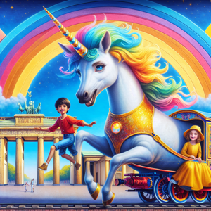 Cover of Kieran, Esme, and the Unicorn's Train Adventure / Kieran, Esme und das Einhorn-Zugabenteuer